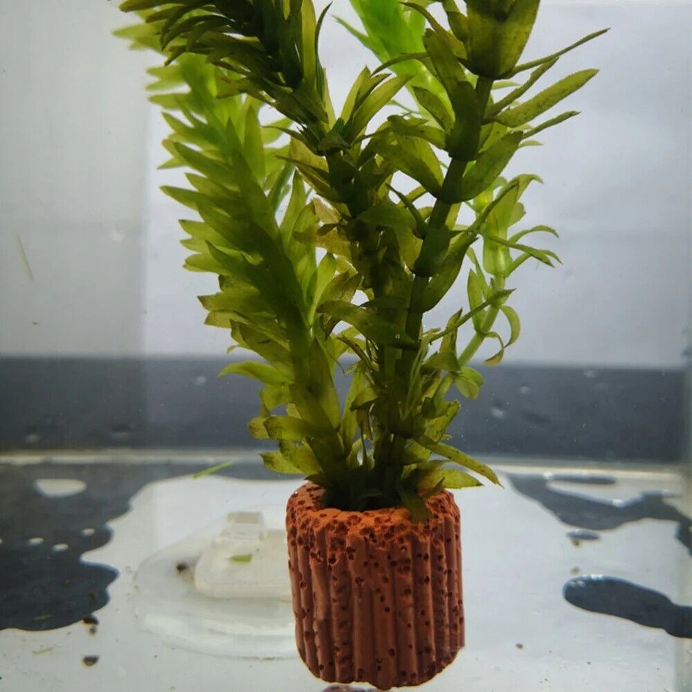 Aquarium Plant Ring Holder 10Pcs Pottery Fish Cup Weight Tank Media Pond Planter