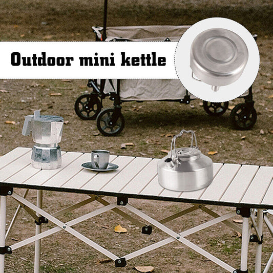 1pcs Stainless Steel Kettle Teapot Outdoor Hiking Camping Picnic Kettle Portable