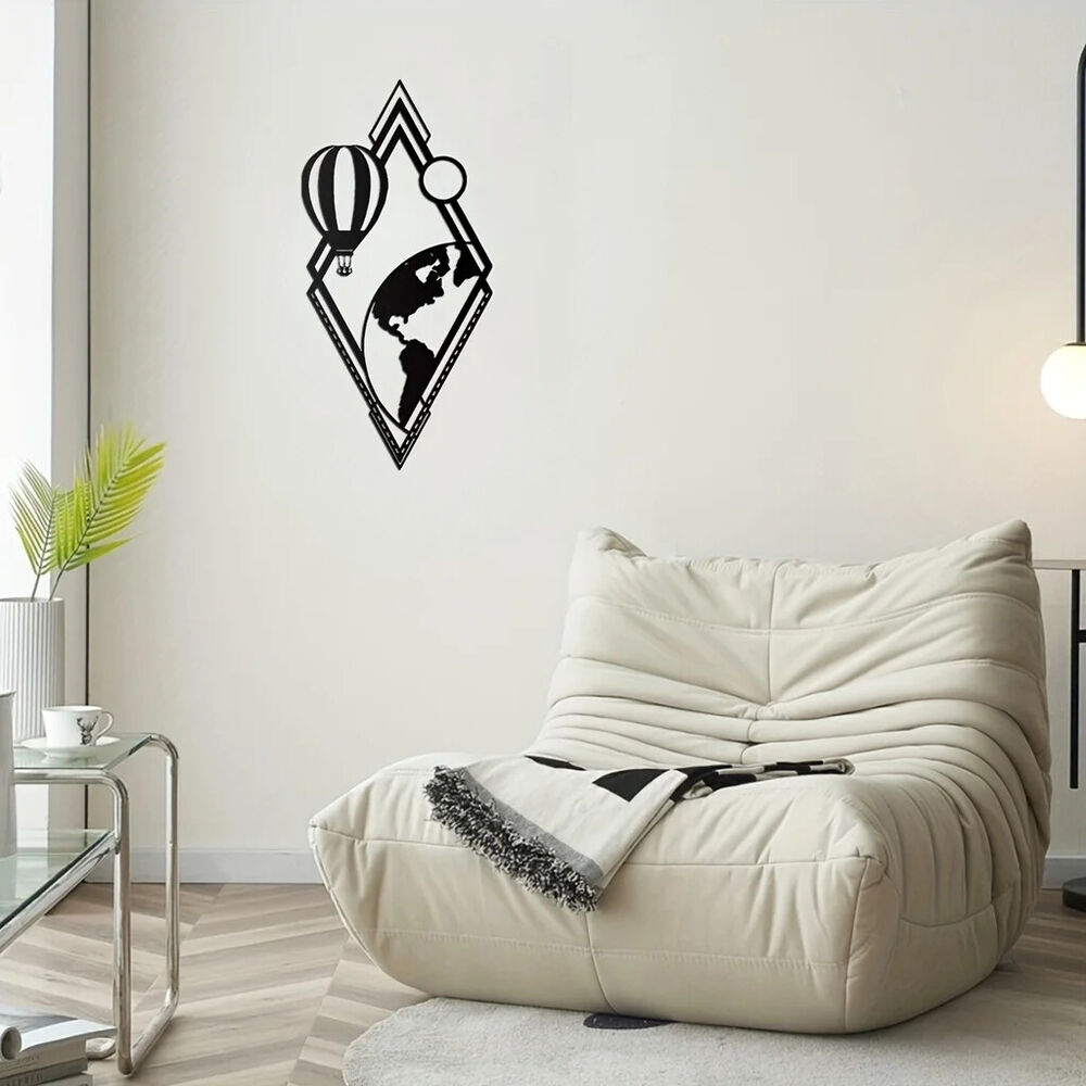 1pc Balloons And Globes Wall Decor, Metal Wall Decor Home Living room Decor