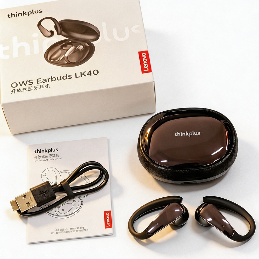 Lenovo thinkplus LK40 OWS Open‑Ear Earbuds BT5.4 13mm 20h Type‑C Ear‑Hook Sports
