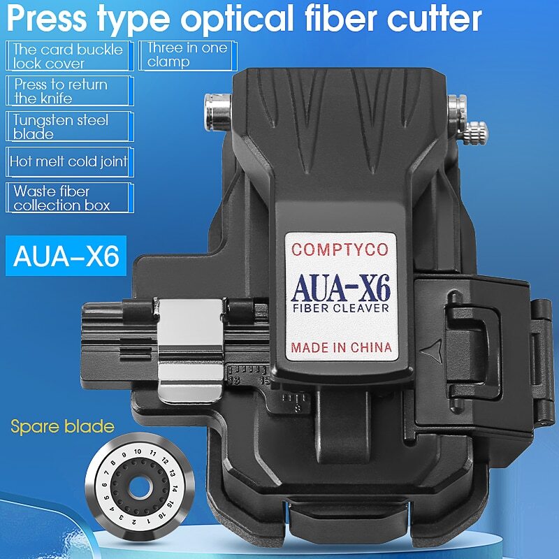 FTTH High-precision AUA-X6 for Cold Joint/hot Melt Optical Fiber Cleaver Machine