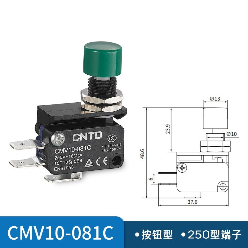 20pcs CNTD Limit Switch CMV10 Micro Button Long Handle Open Limit Sensor Roller