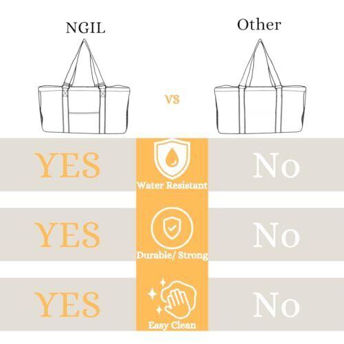 NGIL Utility Tote Bag (Baseball-white) Large, Baseball-white