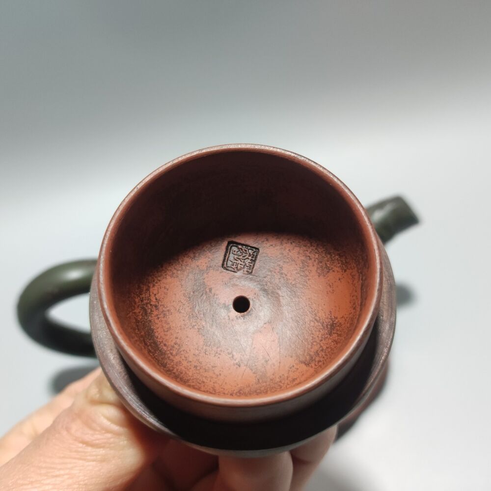 Vintage Chinese Yixing Purple Clay Teapot Zisha Ceremony Lotus Leaf Frog Teaware