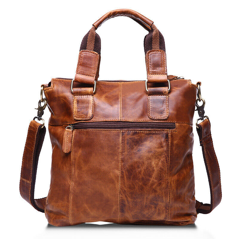 Top Cow Leather Men's Bag, Crazy Horse Leather Business Handbags Crossbody Bags