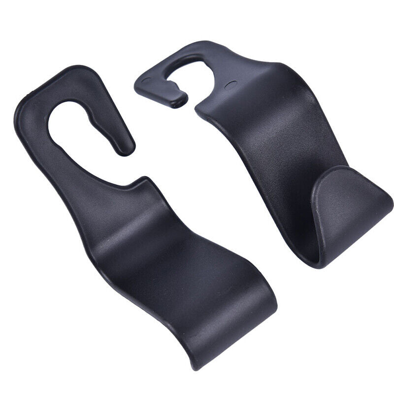 2x Black Car Seat Hook Purse Bag Hanger Bag Organizer Holder Clip Accessories-ca