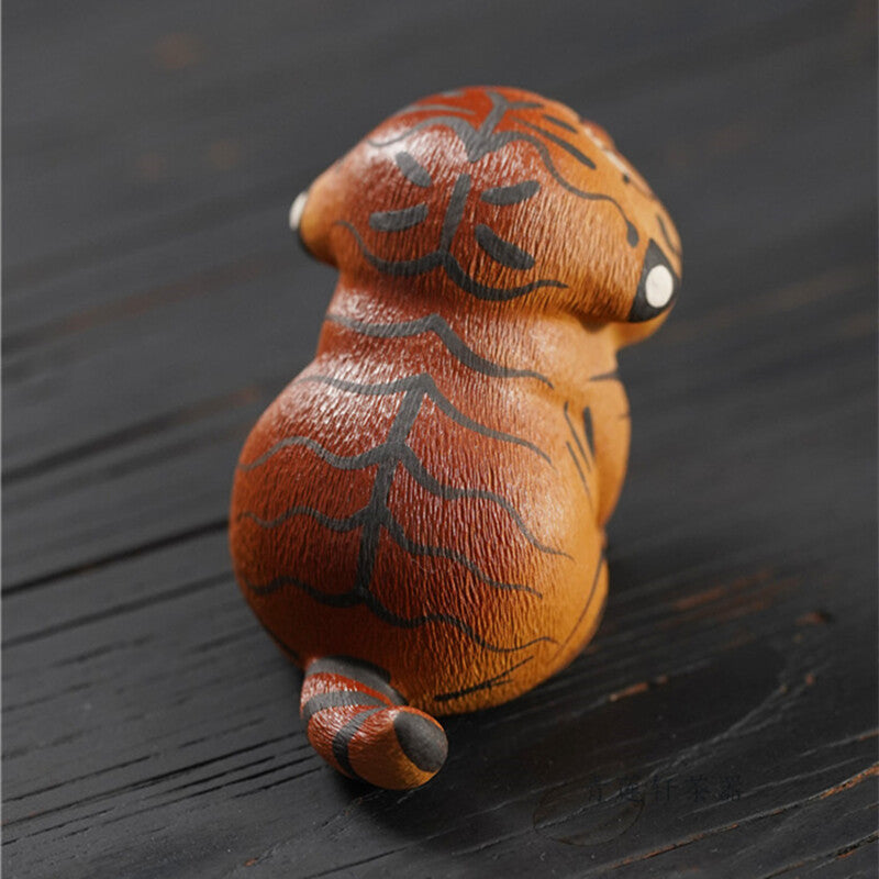 Full Handmade Tiger Statue House Warming Gift Yixing Zisha Duan Clay Tea Pet New