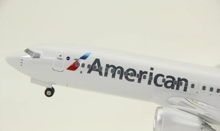 1:200 31CM RISESOON American BOEING 737 MAX 8 Airplane ABS Plastic Plane Model