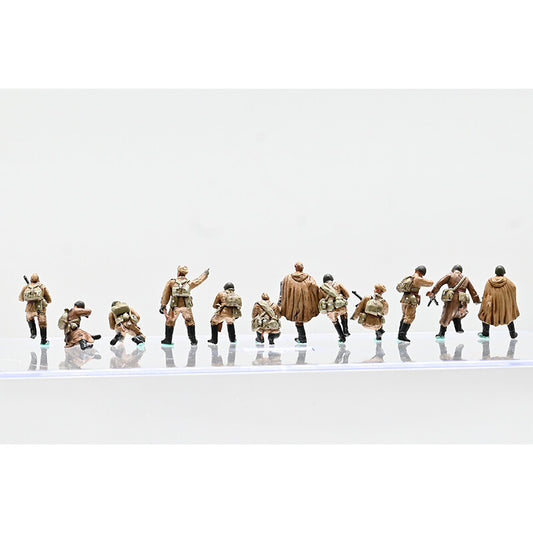 1/72 World War II Soviet Infantry 12 Soldiers handPainted finished Model