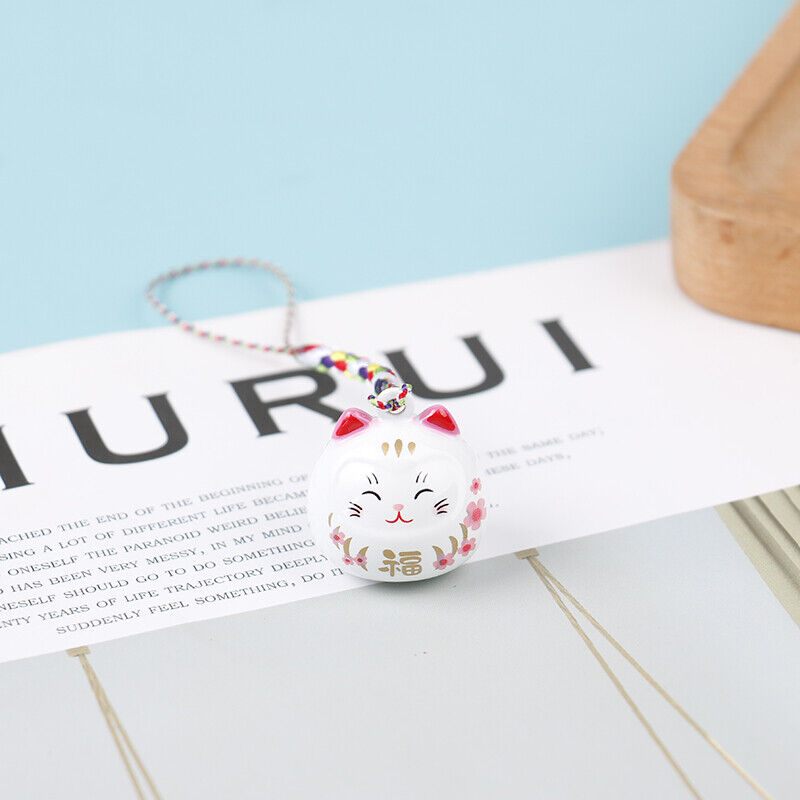 Cartoon Japan Lucky Cat Keychain Maneki Neko Trinkets Car Bag Pendant Key RiPkj