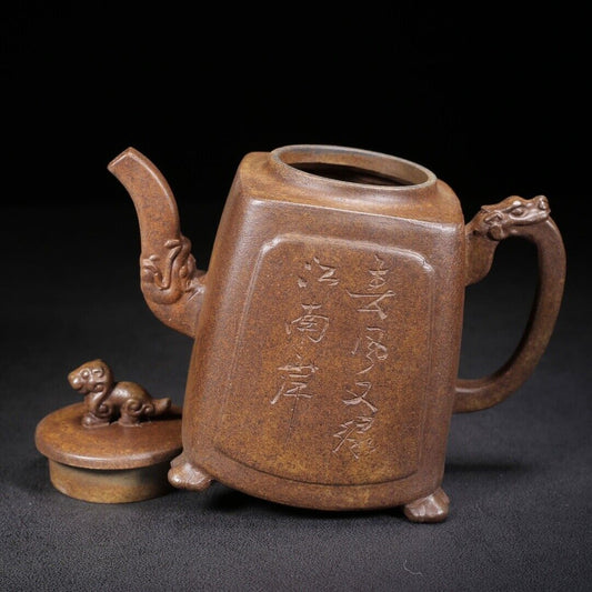 Chinese Yixing Purple Clay Teapot Tea Set Pot Zisha Ceramic Cute Decor Figurine