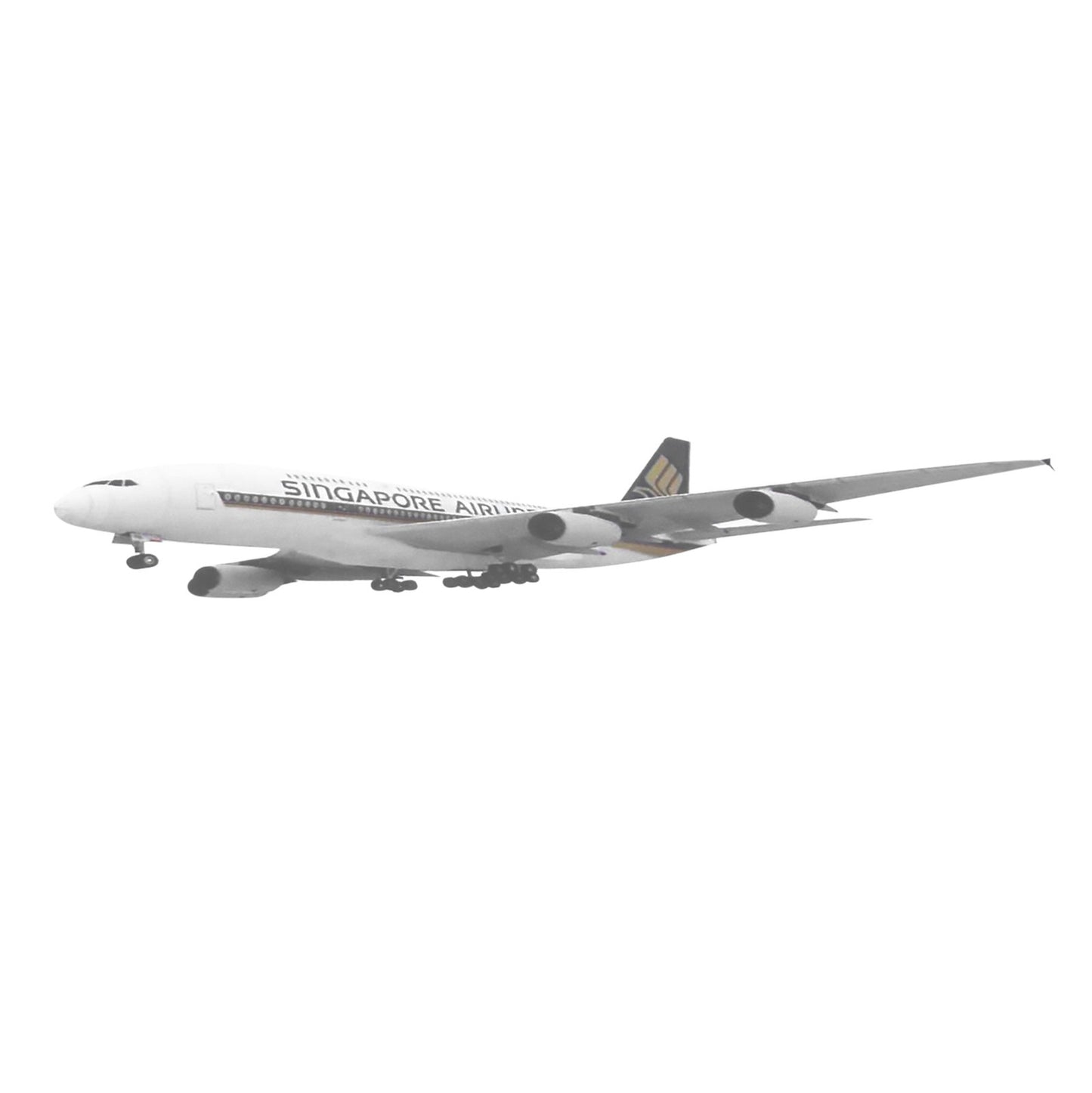 1/120 A380 Singapore Airline Civil Airliner Paper Plane Aircraft Unassembled
