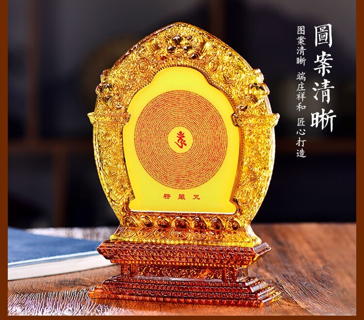18CM Buddhism Family Protection Safe Exorcise Evil Spirits Good Luck Talisman