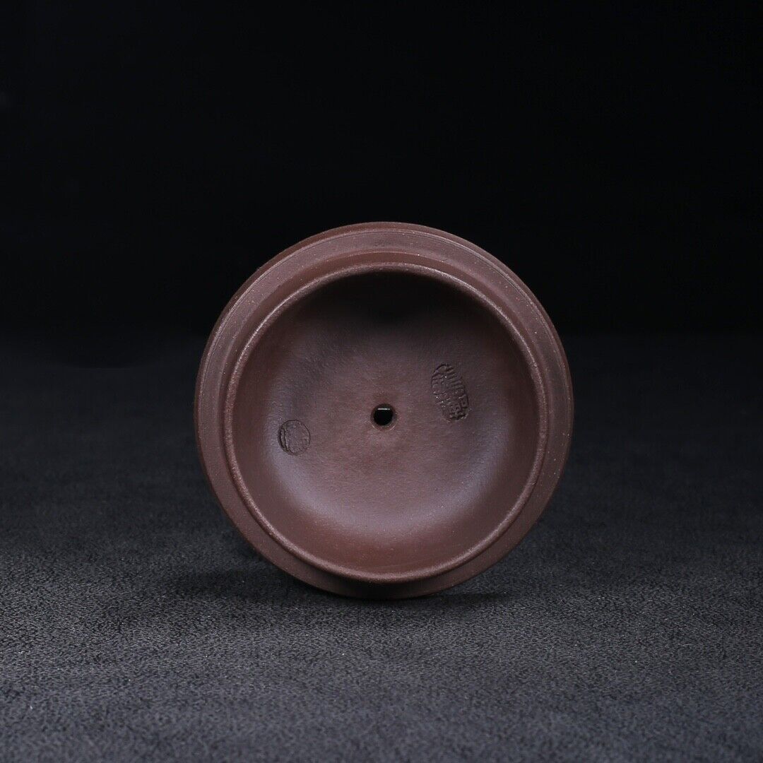 Chinese Yixing Zisha Clay Handmade Exquisite Teapot (四方 底款:金鼎商标)