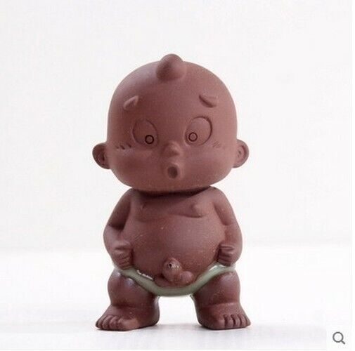 Tea Pets Purple Clay Decoration Crafts Monk Baby Boy Spray Pee Tea Accessories