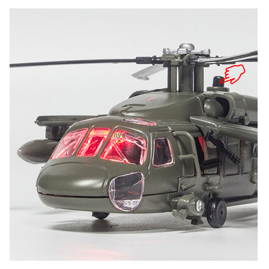 UH-60 Black Hawk Utility Helicopter Model Metal Diecast Airplane Toys Kids Gifts