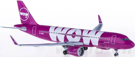 1:400 AeroClassics WOW Air AIRBUS A320neo Passenger Airplane Diecast Plane Model