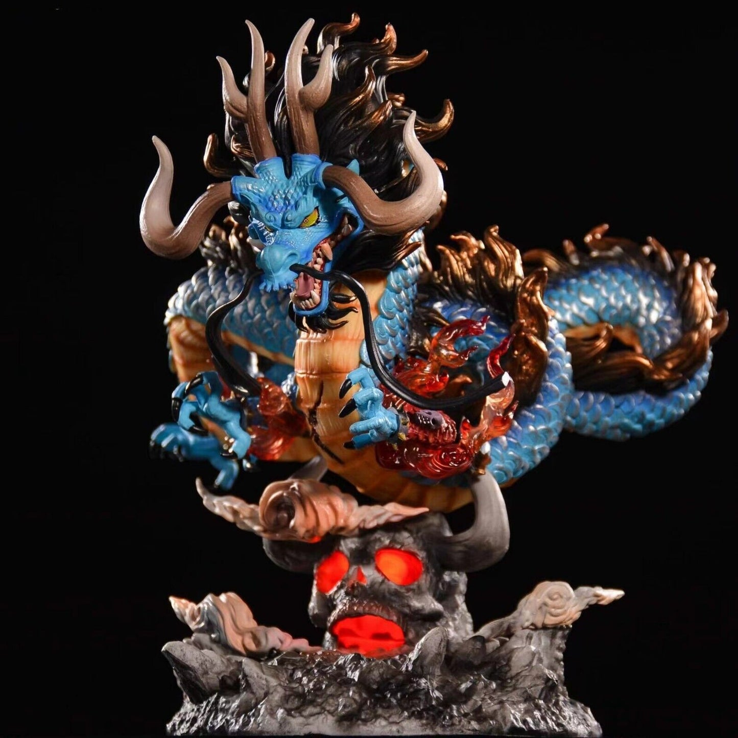 Anime One Piece Figure Kaido Dragon PVC Action Figure Model Statue Toys Light