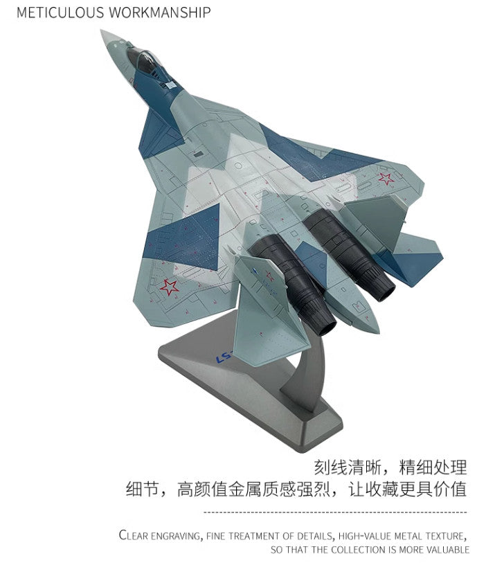 1:72 28CM AF1 SU-57 Fighter Aircraft Plane Aeroplane Diecast Aeroplane Model