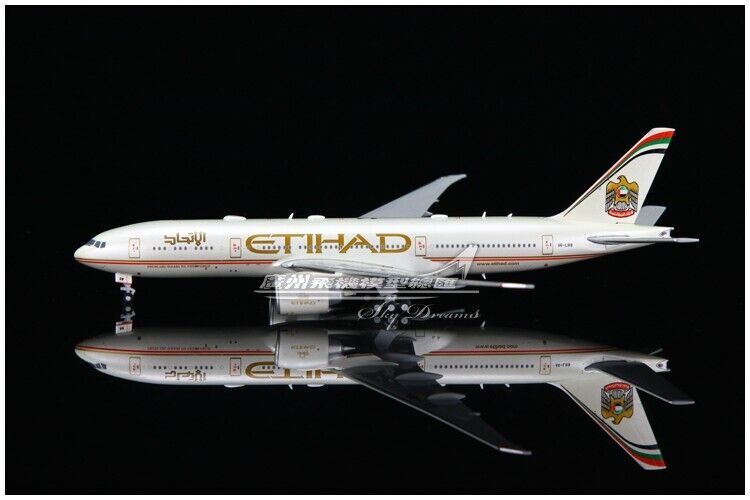 1:400 JC Wings ETIHAD AIRWAYS BOEING 777-200LR Passenger Airplane Diecast Model