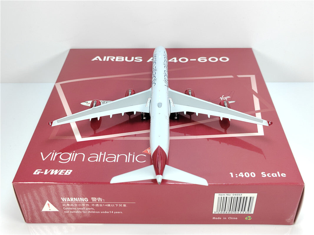 1:400 Phoenix Virgin atlantic AIRBUS A340-600 Airplane Diecast Aircraft Model