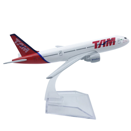 1:400 Scale Brazil TAM 777 Airplane Model Alloy Aircraft Plane Decoration Gift