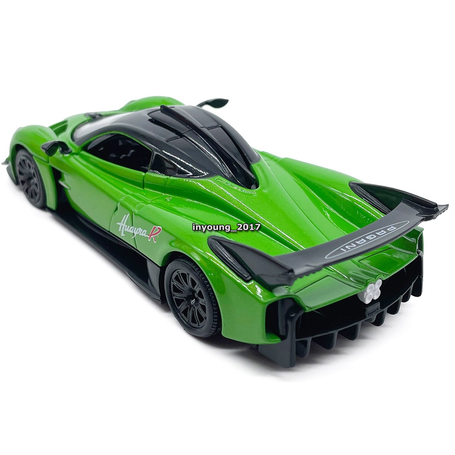 1/36 Pagani Huayra R Model Car Diecast Toy Vehicle for Boys Kids Gifts Green