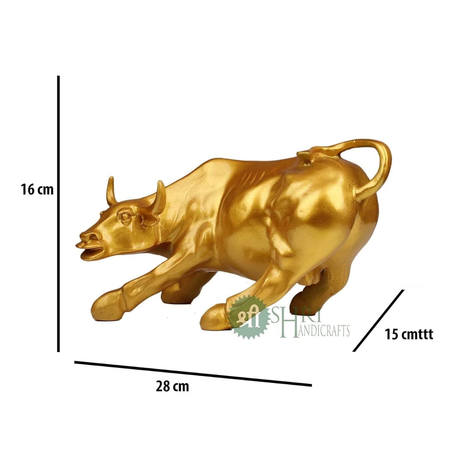 Polyresin Geometric Statue Bull Sculpture Animal Idol Figurine Home Decor
