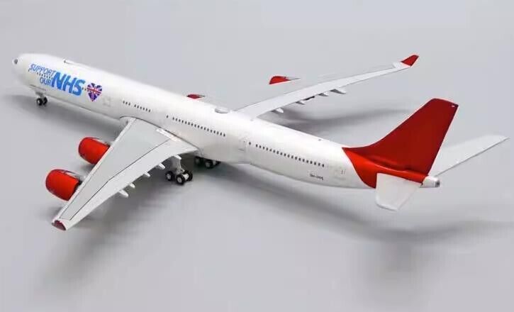 1:200 38CM JC Wings NHS AIRBUS A340-600 Passenger Plane Diecast Aircraft Model