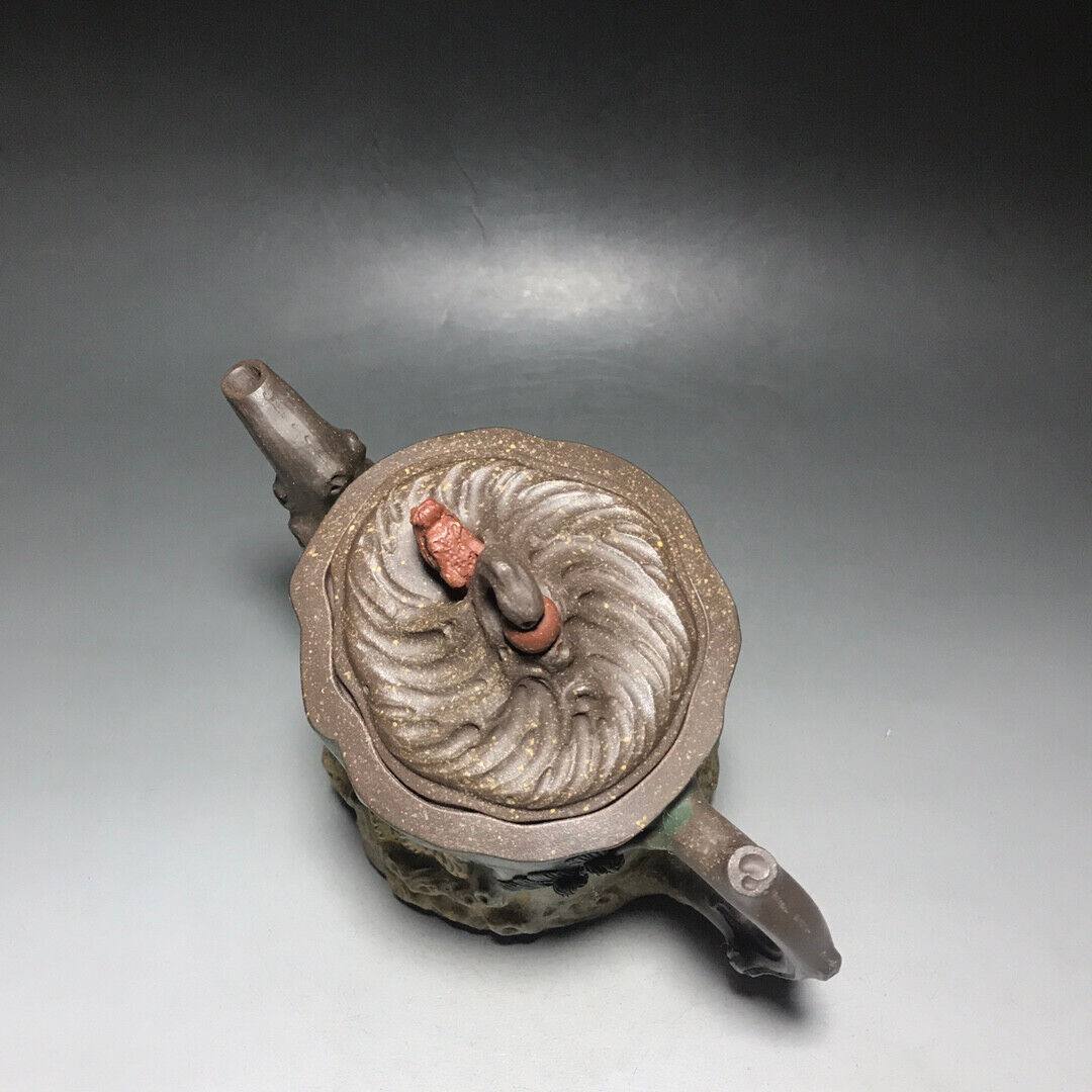 Chinese Yixing Zisha Clay Handmade Exquisite Teapot(卧虎藏龙 底款:王寅仙)