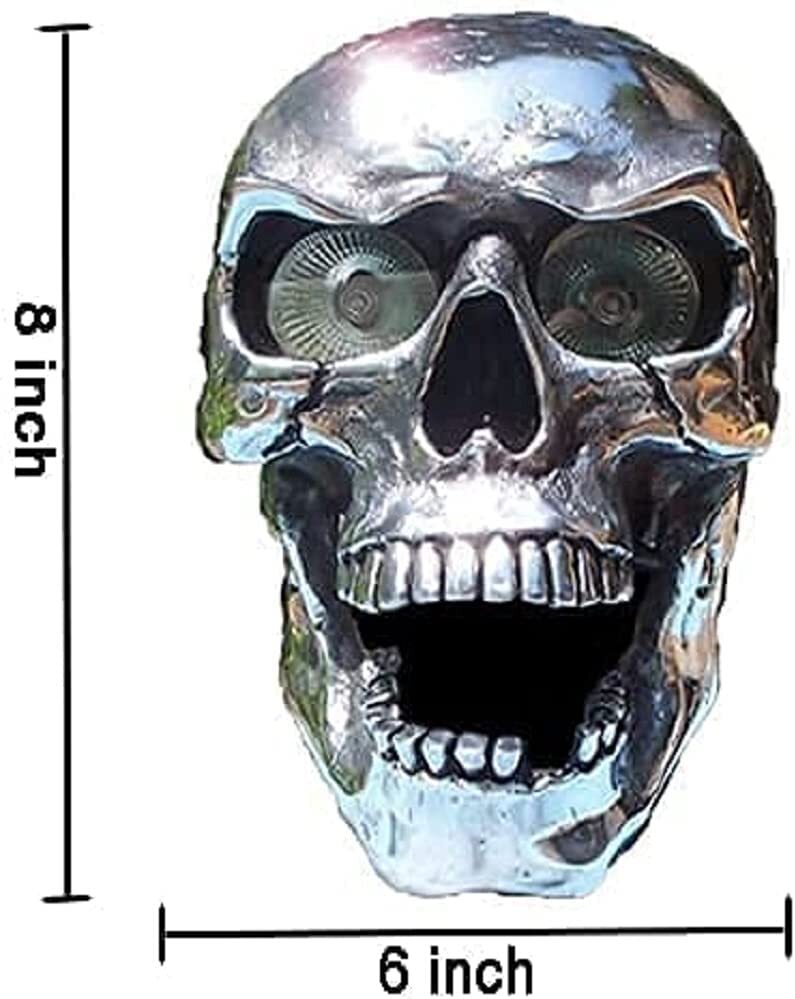 8" New Skull Headlight The Headlight Universal Handmade LED Skull Lamp Decor