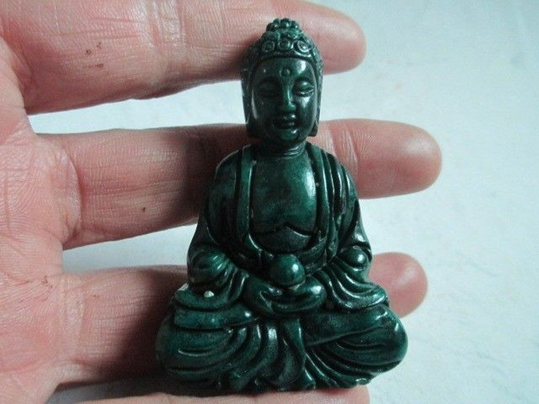 Manual Sculpture Old Jade In Ancient Buddha Statue Home Decor Collected