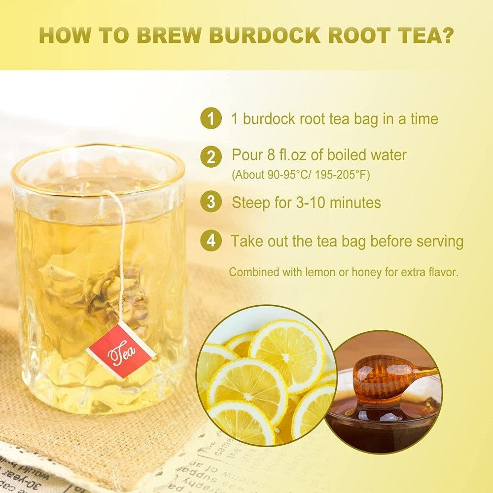 Organic Burdock Root Tea Bags 150g Premium Herbal Tea