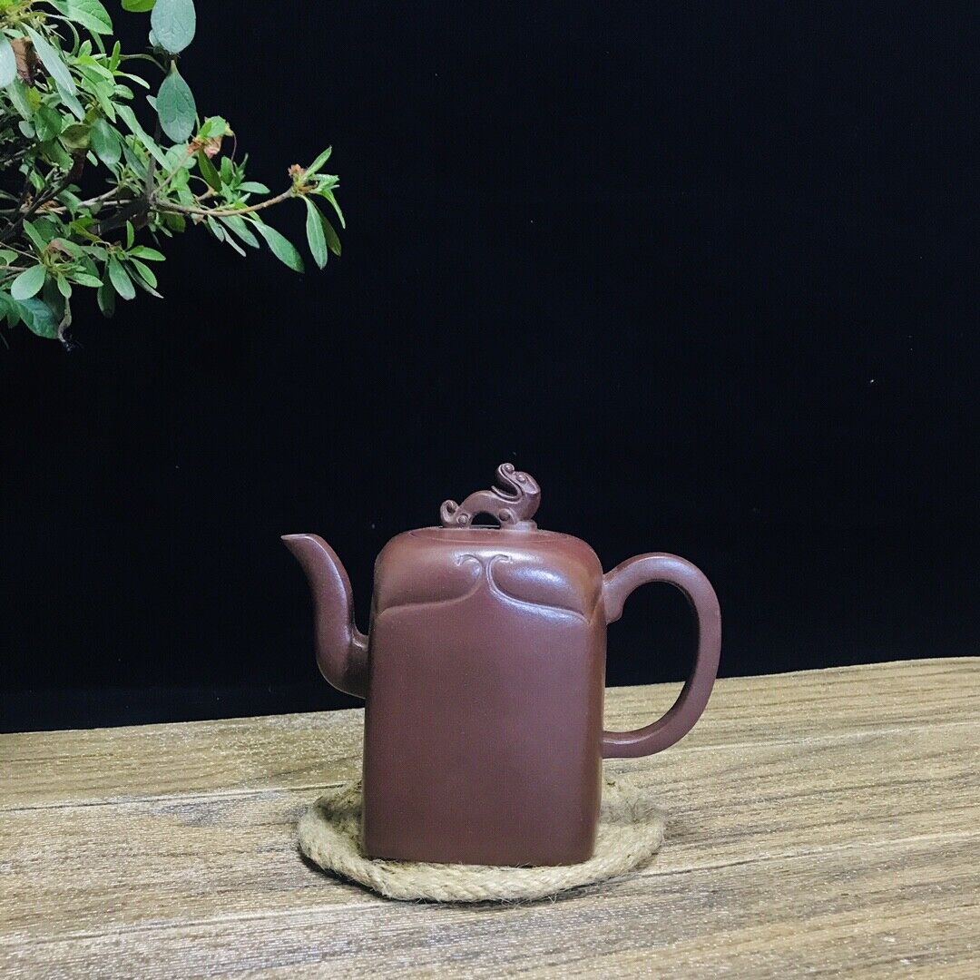 Chinese Yixing Zisha Clay Handmade Exquisite Teapot(灵玺 底款:王寅春)