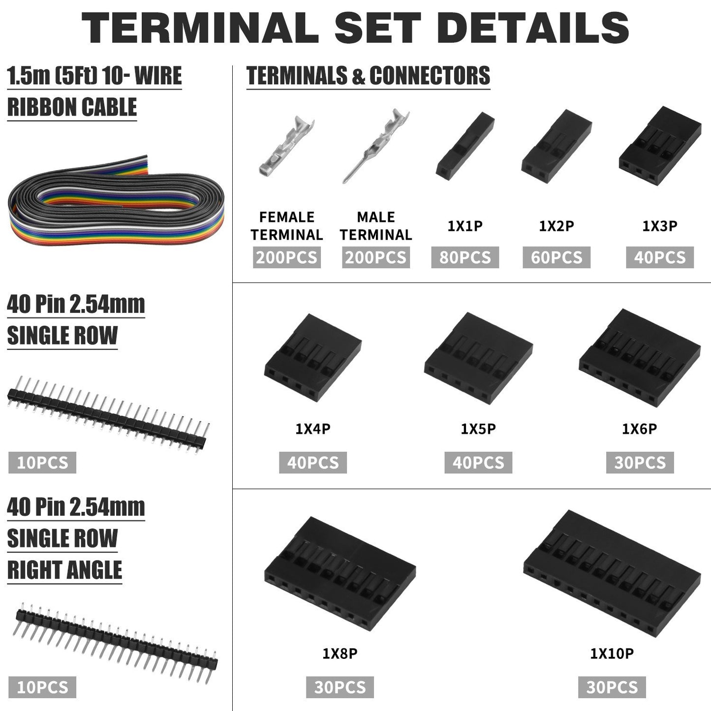 Electrical Crimper Pliers Wire Terminal Crimping Tool Male Female Connectors Set