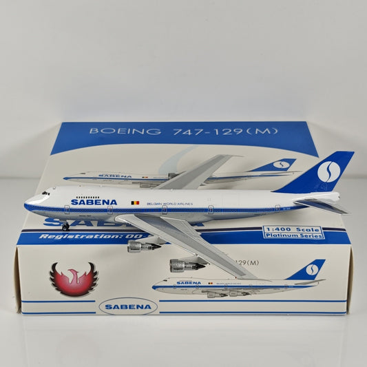 1:400 Phoenix Sabena Boeing 747-100 OO-SGA Airplane Diecast Aircraft Plane Model