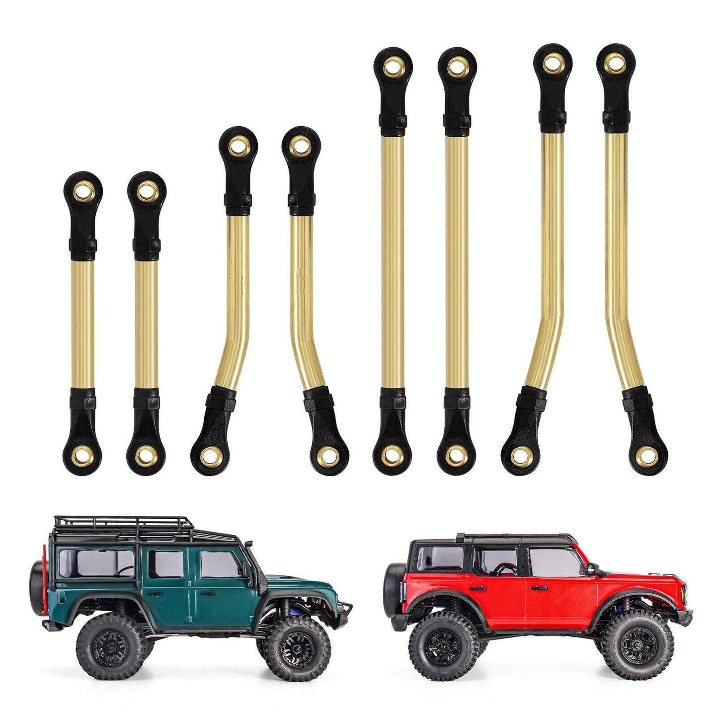 8PCS/Set Brass High Clearance Links Kit for Traxxas TRX4M 1/18 RC Car Upgrades