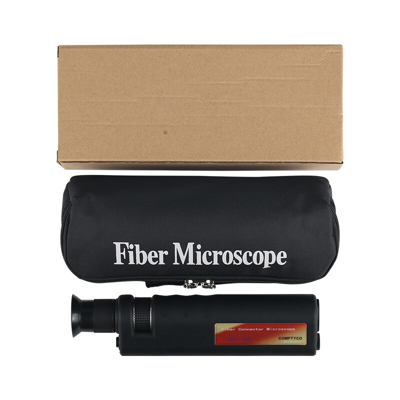 Handheld 200X Optical Fiber Inspection Microscope 2.5mm 1.25mm Adapter