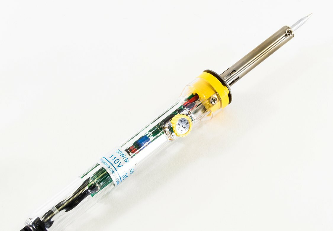 30W to 50W Adjustable Variable Temperature Soldering Iron + Stand, Tips, Solder