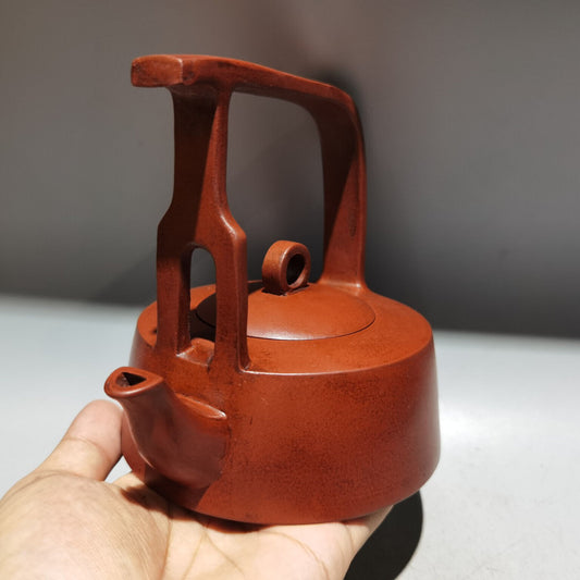 Chinese Yixing Zisha Clay Handmade Exquisite Teapot (提梁壶 低款:顾景舟)