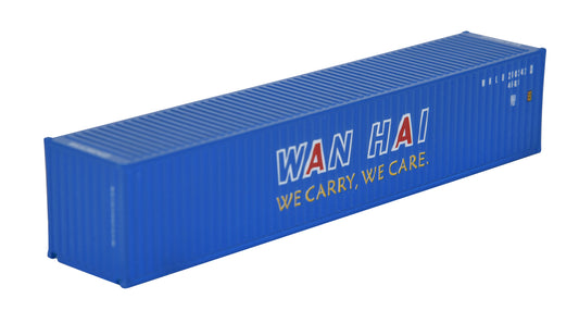 1:87 WANHAI 40GP Metal Shipping Container Model Toy Home Office Decor Gift