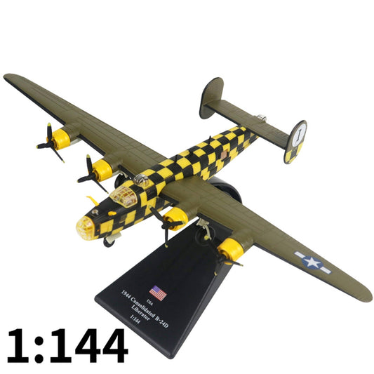 1/144 Scale USA WWII B-24D Liberator Bomber Aircraft Model Souvenir Display h