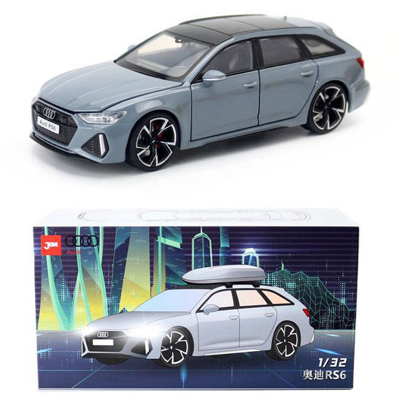 1/32 Audi RS6 Model Car Metal Diecast Toy Cars Boys Toys for Kids Gifts Gray