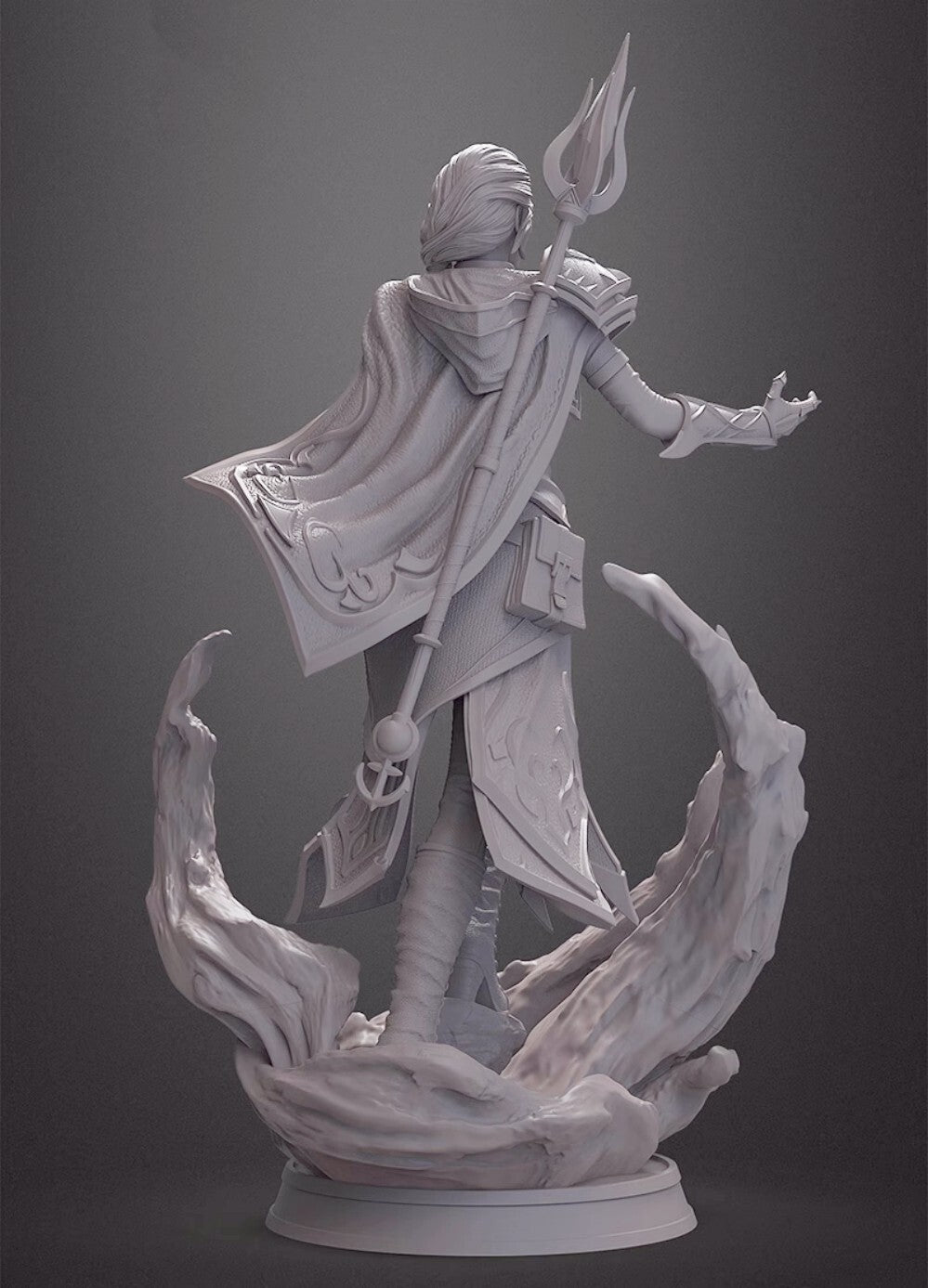 1/24 resin figures model Fantasy Warcraft Female Mage 3D Printing Unassembled