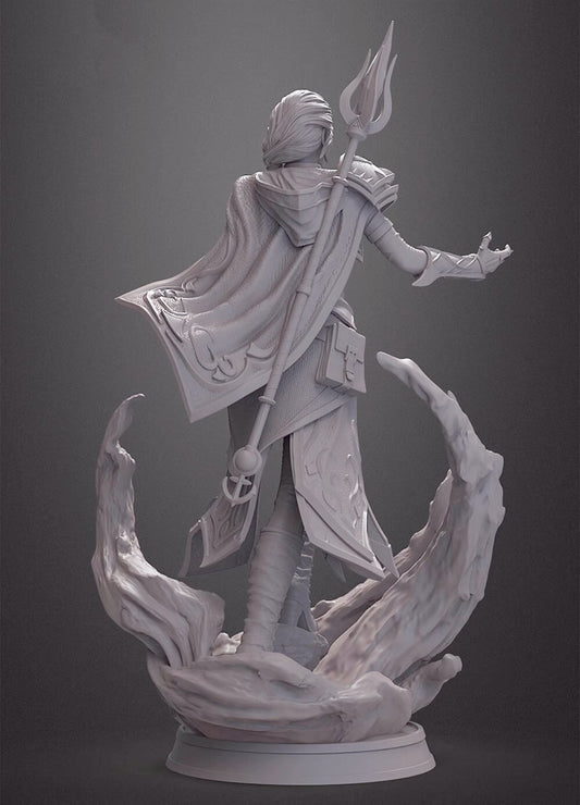 1/24 resin figures model Fantasy Warcraft Female Mage 3D Printing Unassembled
