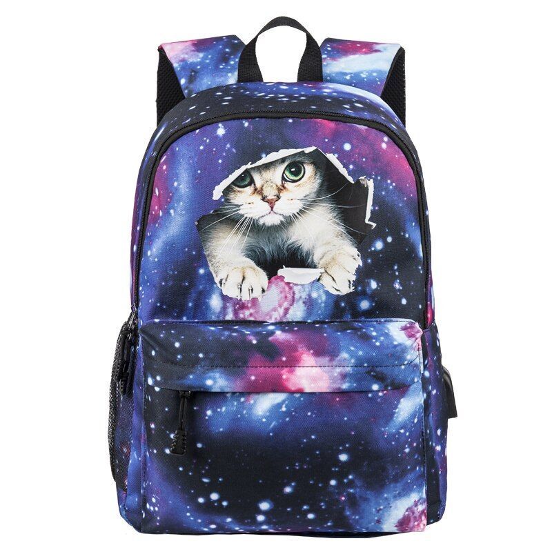 USB Charging School Backpack Canvas Outdoor Traveling Bags Large Laptop Backpack
