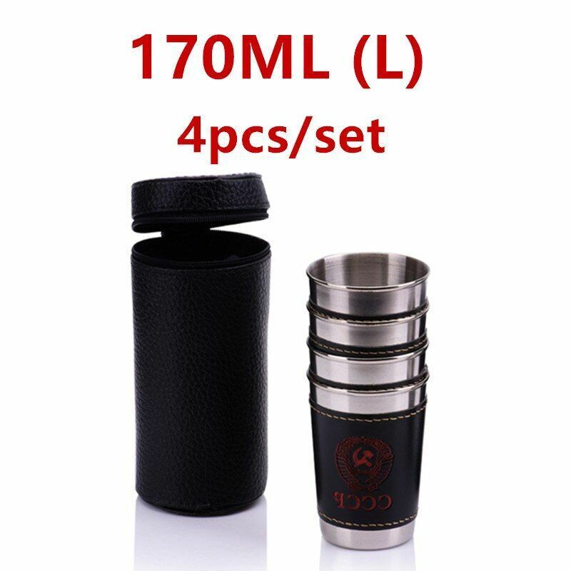 4Pcs 170ml Stainless Steel Travel Cups Portable Outdoor Camping Tableware Picnic