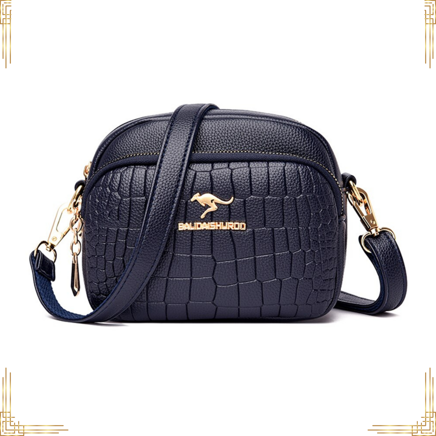 Women LEATHER Shoulder Bag Crocodile Pattern Female Crossbody Small Handbag