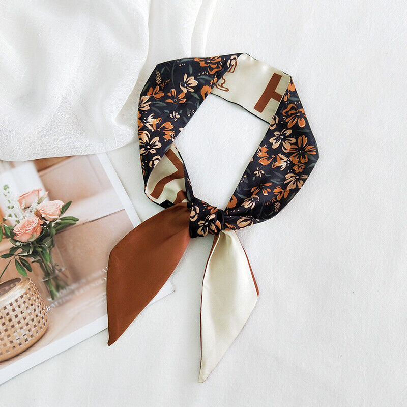 Ladies Neck Scarf Long Ribbon Wrap Tied Bag Handle Hair Wrist band Neckerchief*