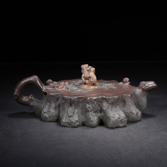 Chinese Yixing Zisha Clay Handmade Exquisite Teapot(五代封侯 底款:蒋蓉)